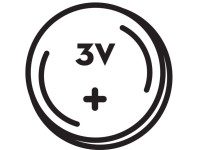 alimentação com pilha 3V (incluida) alimentação com pilha 3V (incluida)